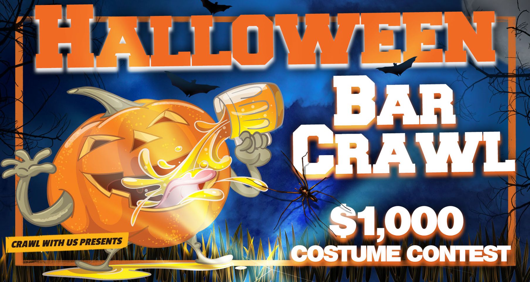 Crawl With Us Halloween Bar Crawl Party Event