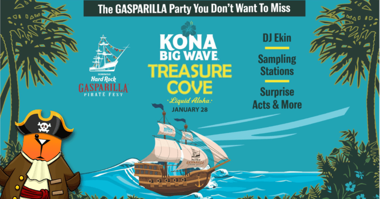 Read more about the article Kona Big Wave Treasure Cove Party at Gasparilla 2023
