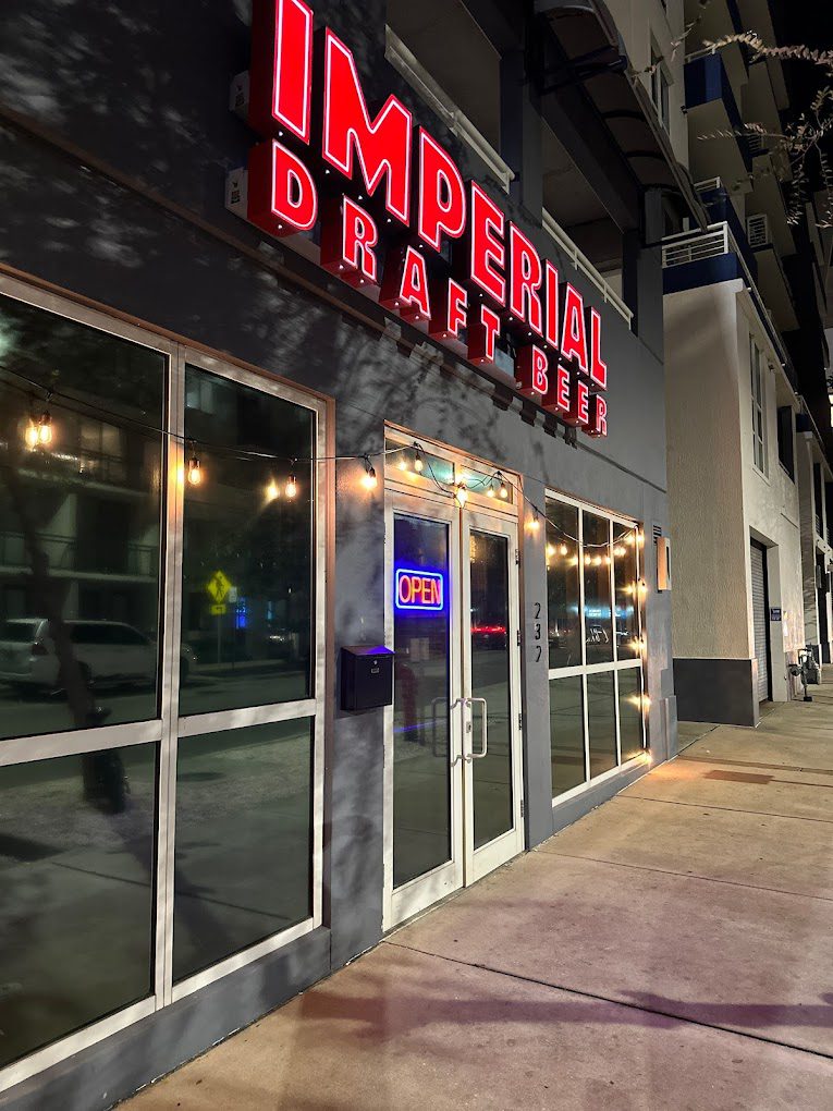 imperial draft beer late night food