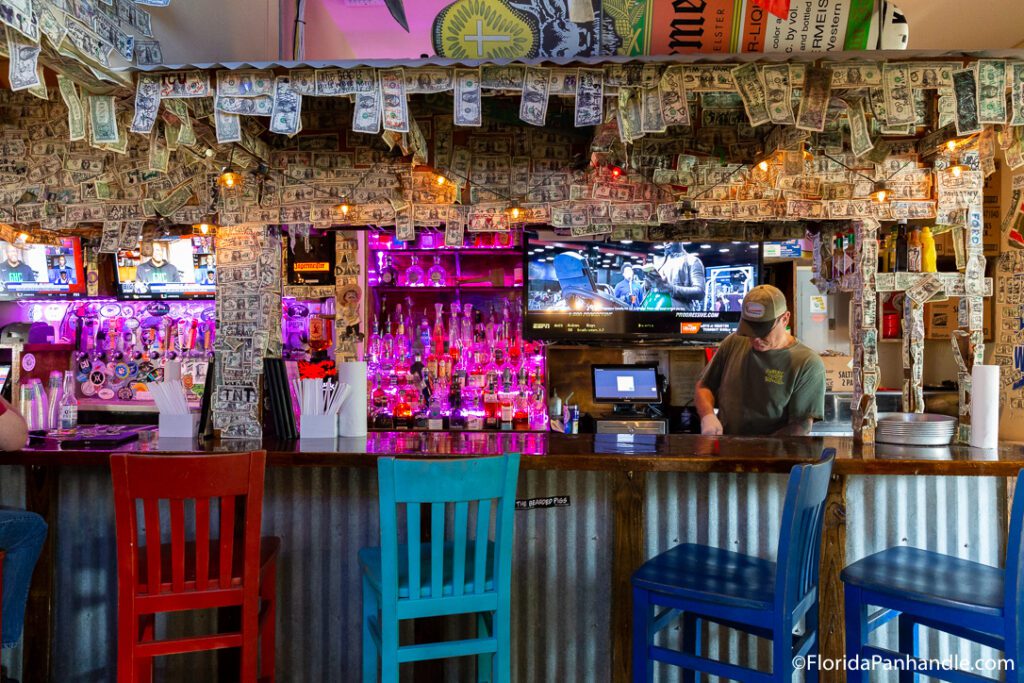 Raw oysters and beer at Hurricane Oyster Bar in Grayton Beach