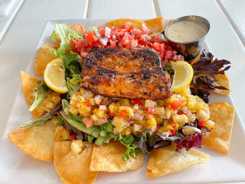Casual fish tacos and beer at Local Catch Bar & Grill on 30A
