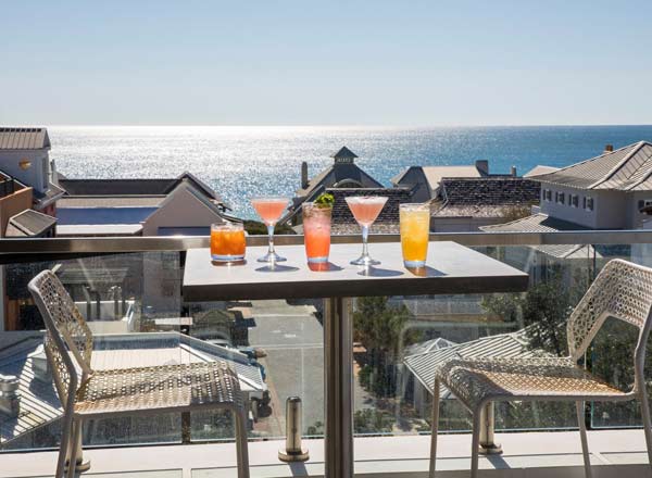 Upscale rooftop drinks with ocean view at Pescado in Rosemary Beach