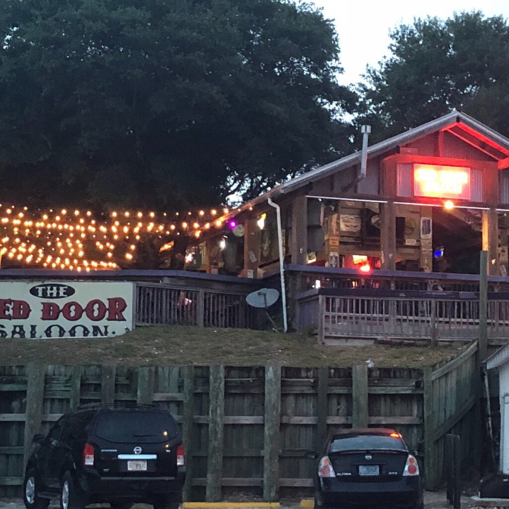 Acoustic set on the patio at Red Door Saloon in Destin Florida