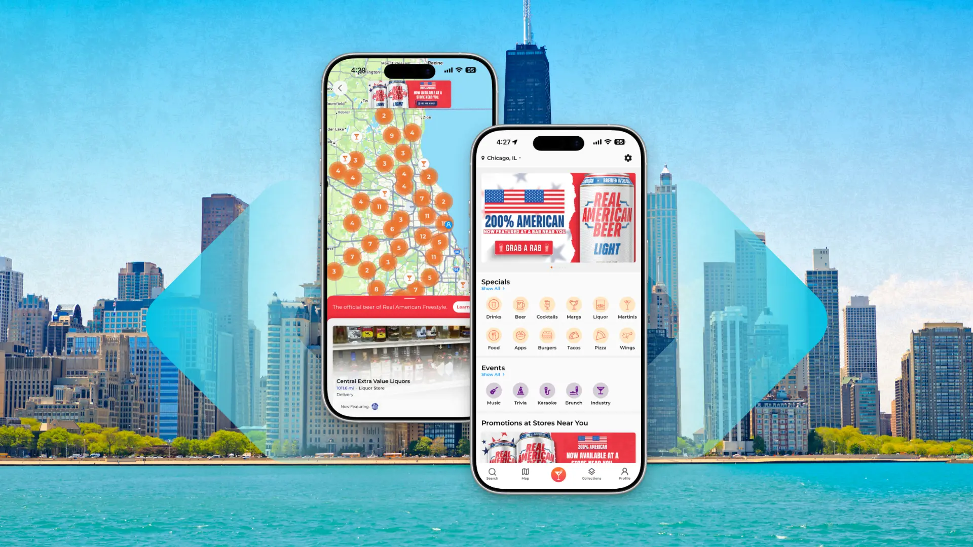 appyhour launches in chicago to help people find the best food, drink, and event specials nearby alongside real american beer