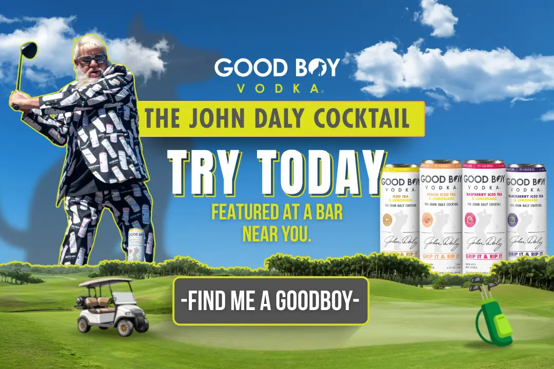 Good Boy Vodka John Daly teas on-premise bar promotion graphic