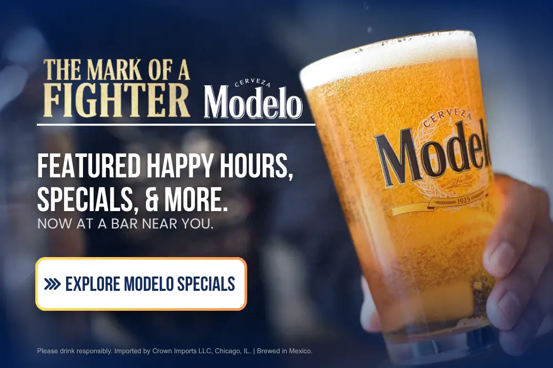 Modelo draft beer happy hour bar promotion graphic