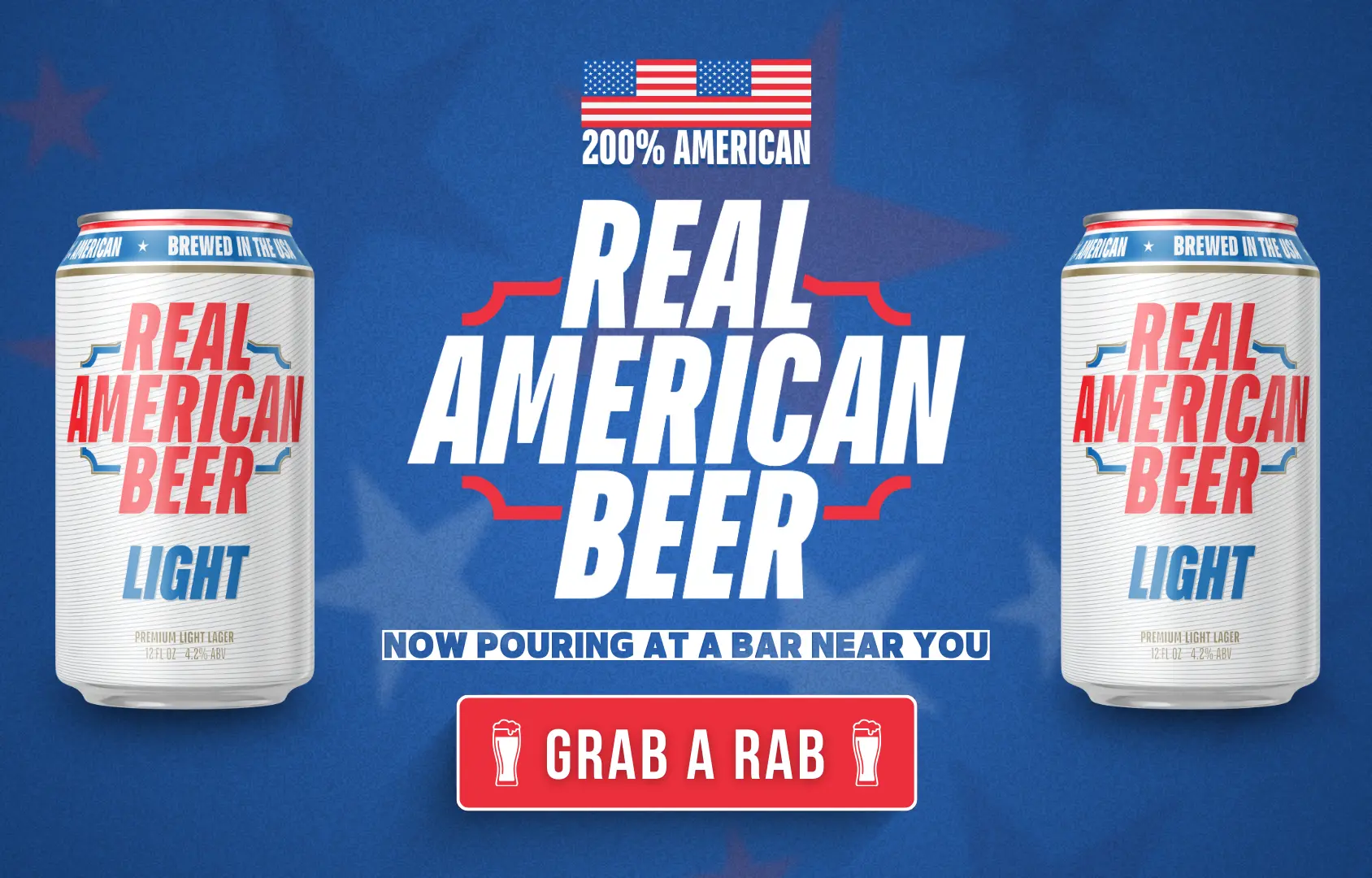Real American Beer on-premise bar promotion graphic 2026